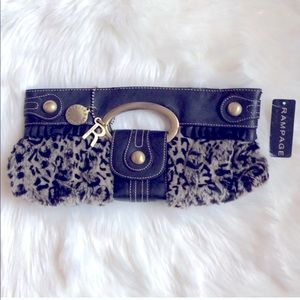 Clutch Faux Fur Leopard print Rampage